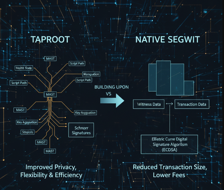 Bitcoin Taproot vs Native SegWit: Key Differences Explained