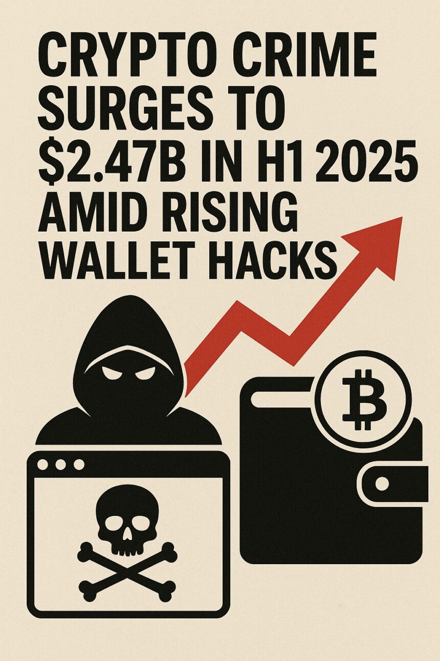 Crypto Crime Surges to $2.47B in H1 2025 Amid Rising Wallet Hacks