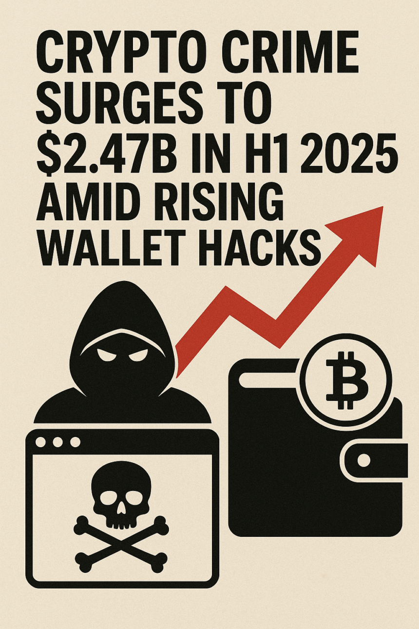 Crypto Crime Surges to $2.47B in H1 2025 Amid Rising Wallet Hacks