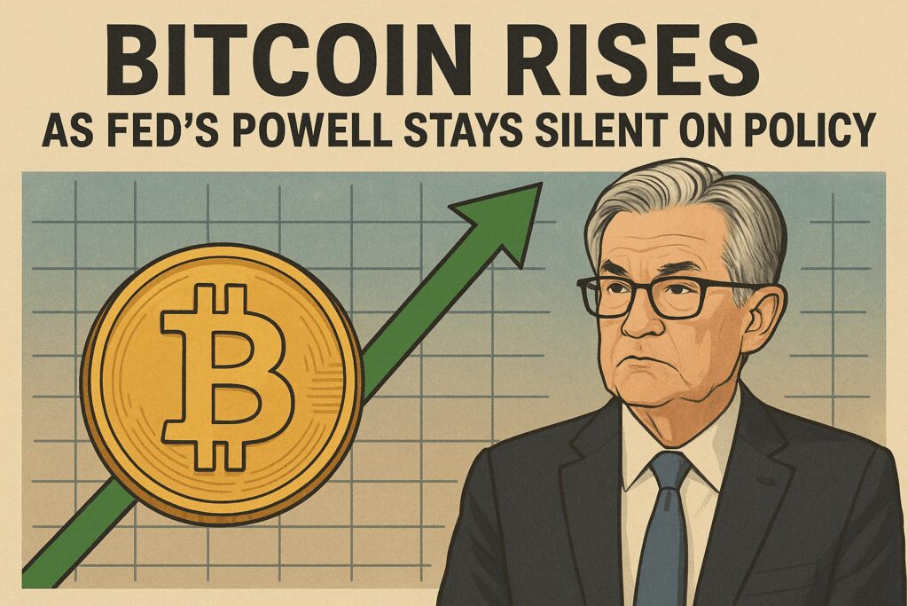 Bitcoin Rises as Fed’s Powell Stays Silent on Policy