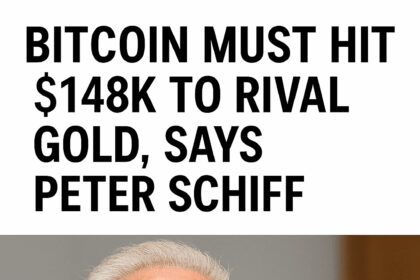 Bitcoin Must Hit $148K to Rival Gold, Says Peter Schiff