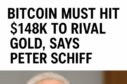 Bitcoin Must Hit $148K to Rival Gold, Says Peter Schiff