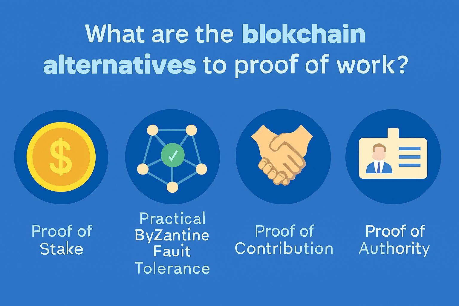 What are the blockchain alternatives to proof of work