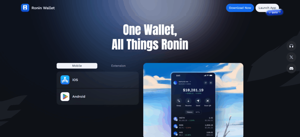 How to Transfer AXS and SLP from Ronin to Binance Easily 4 Step 2: Open Your Ronin Wallet