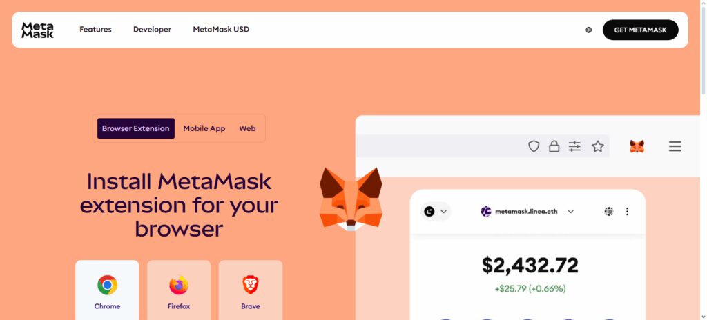 Step 1: Open MetaMask