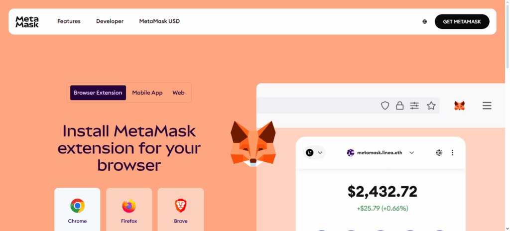 Step 1: Open MetaMask