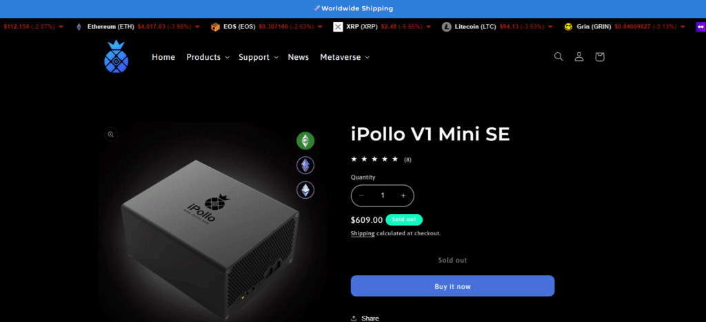 10 Best Bitcoin Miners & Crypto Mining Rigs for 2025 11 iPollo V1 Mini SE