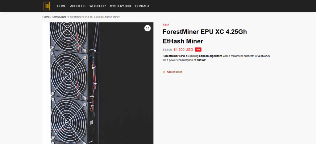 10 Best Bitcoin Miners & Crypto Mining Rigs for 2025 10 ForestMiner EPU XC