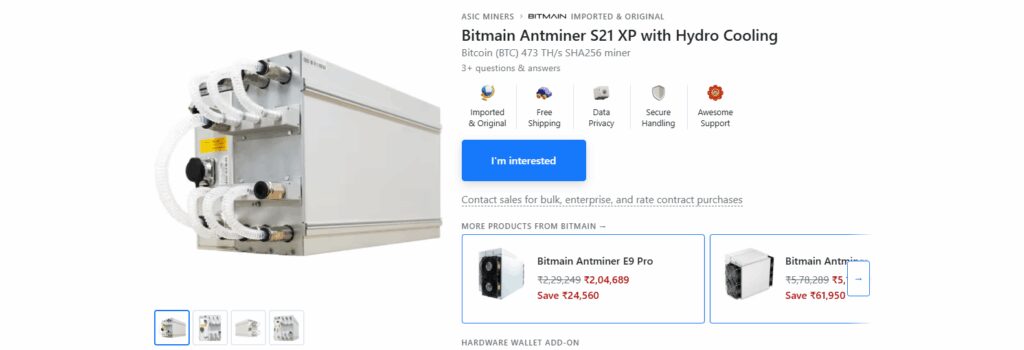 Bitmain Antminer S21 XP Hyd