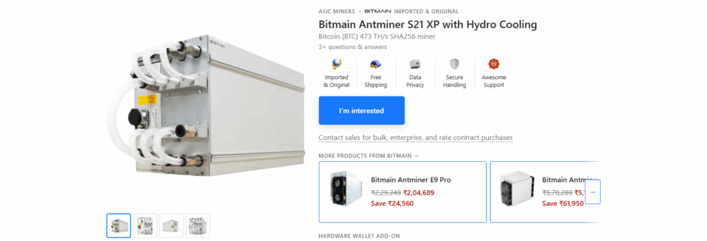 10 Best Bitcoin Miners & Crypto Mining Rigs for 2025 2 Bitmain Antminer S21 XP Hyd