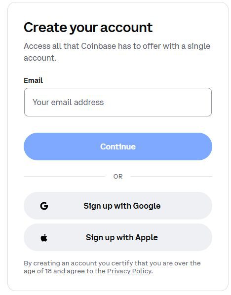 Step 1: Visit the Coinbase Business Signup Page