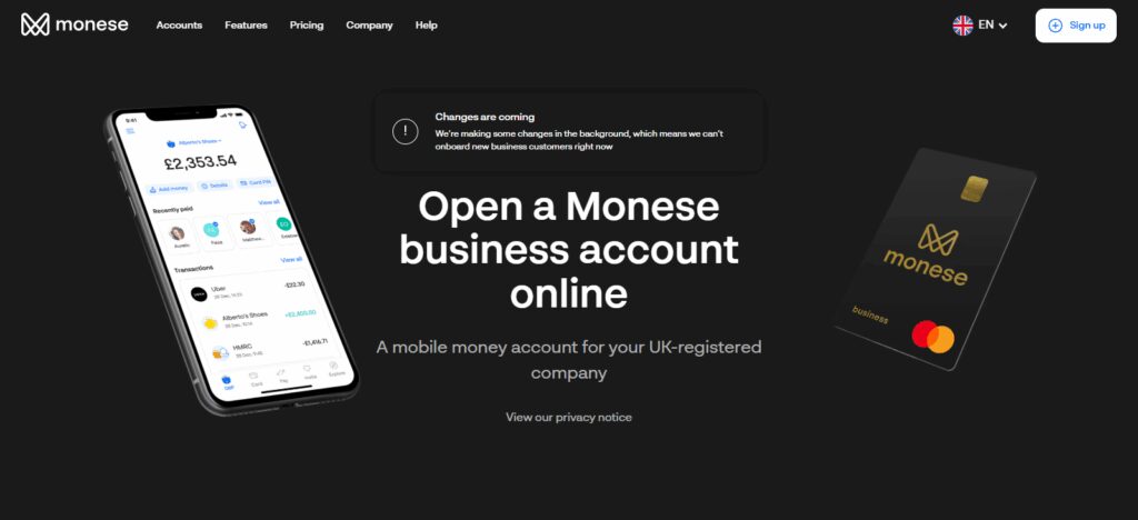 Monese Business