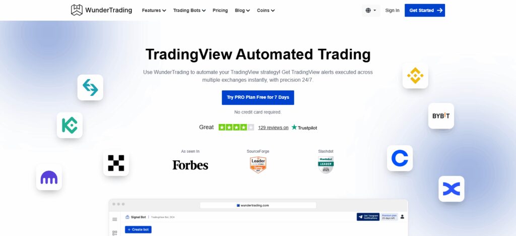 WunderTrading TradingView Bot