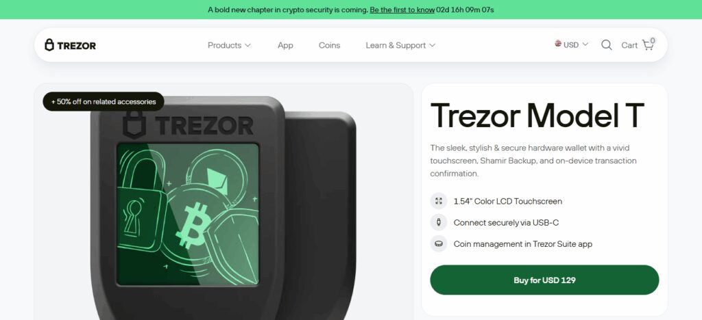 Trezor Model T Wallet