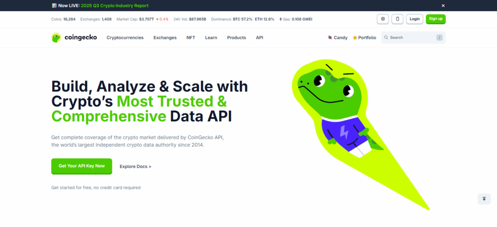 10 Top Memecoin Trading APIs for Real-Time Data & Automated Trading 7 CoinGecko API