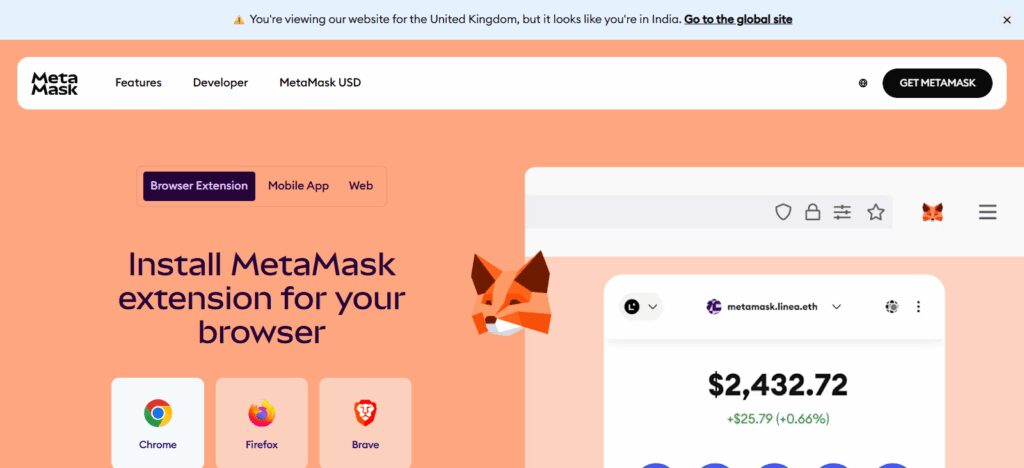 Step 1: Open MetaMask