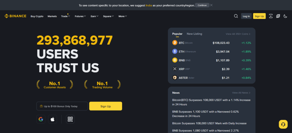 10 Best Bybit Alternatives In Europe In 2026 3 Binance – Best for Liquidity and Altcoin Access