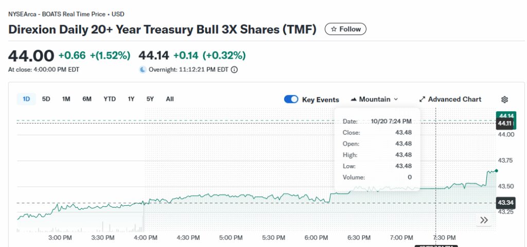 10 Best 3x Leveraged Bitcoin ETFs to Watch 5 Direxion Daily 20+ Year Treasury Bull 3X Shares (TMF)