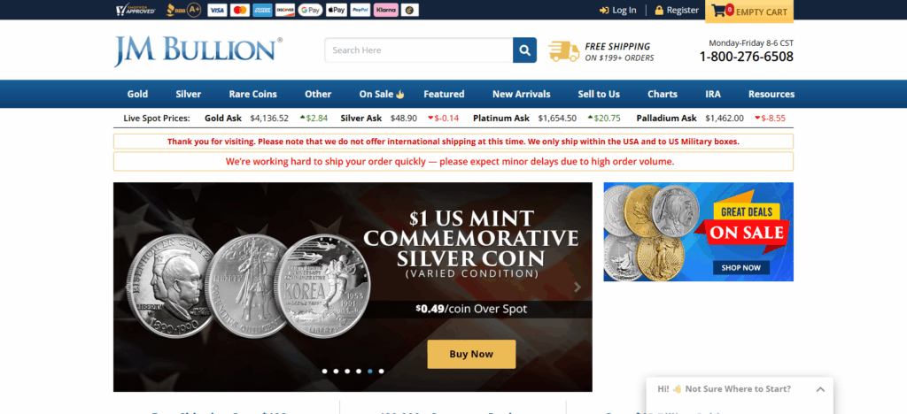 10 Best Places to Purchase Silver Coins Online & Offline 9 JM Bullion