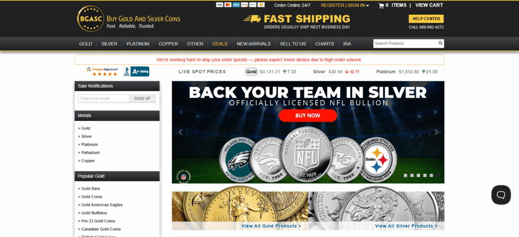 10 Best Places to Purchase Silver Coins Online & Offline 3 Buy Gold and Silver Coins (BGASC)