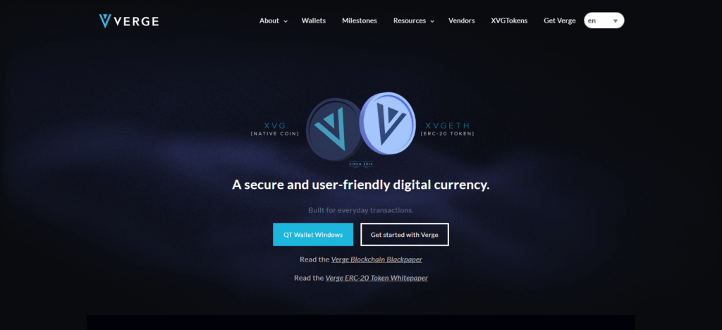 10 Best Dash Crypto Alternatives for Fast & Secure Transactions 10 Verge (XVG)