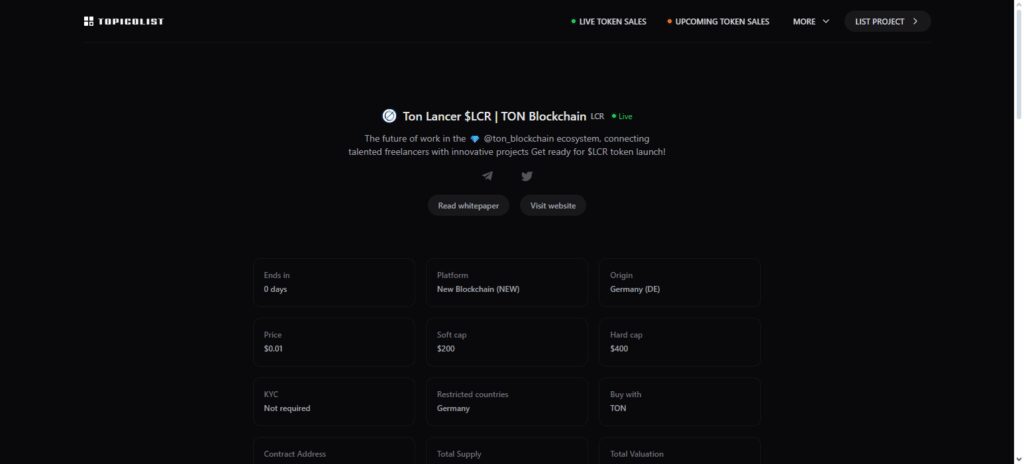 TON Lancer ($LCR)