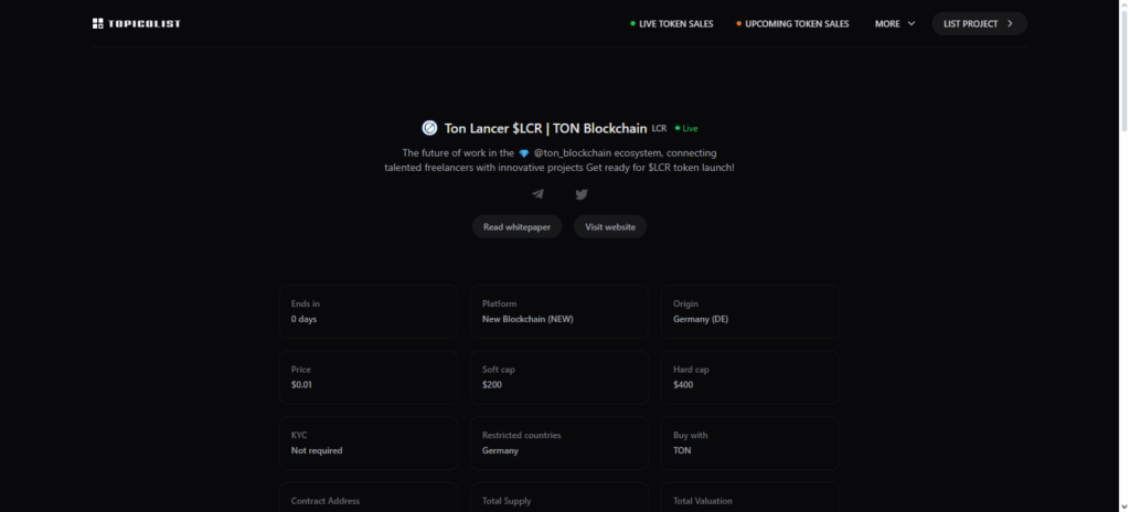 TON Lancer ($LCR)