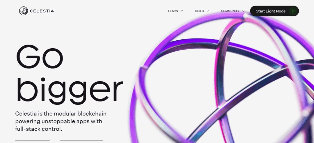 11 Best Arbitrum Blockchain Alternatives for Fast Ethereum Scaling 9 Celestia ($TIA)