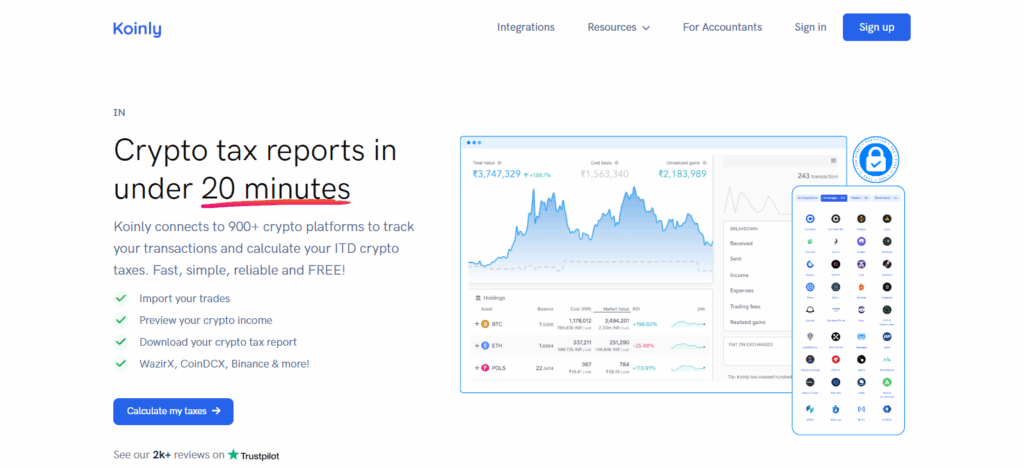 10 Best Crypto Tax Filing Platforms in South Korea 2 Koinly