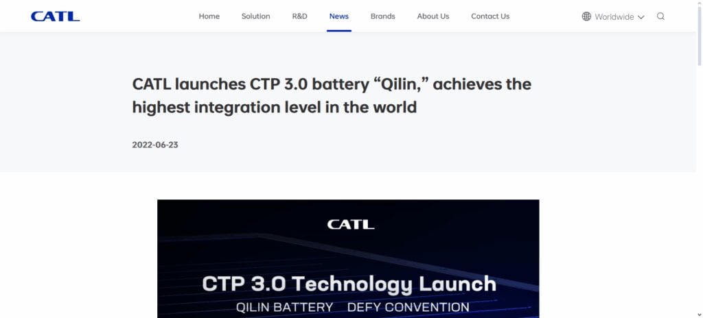 CATL Qilin Battery