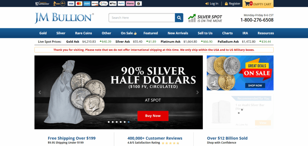 10 Best Online Gold Dealers for November 2026 5 JM Bullion