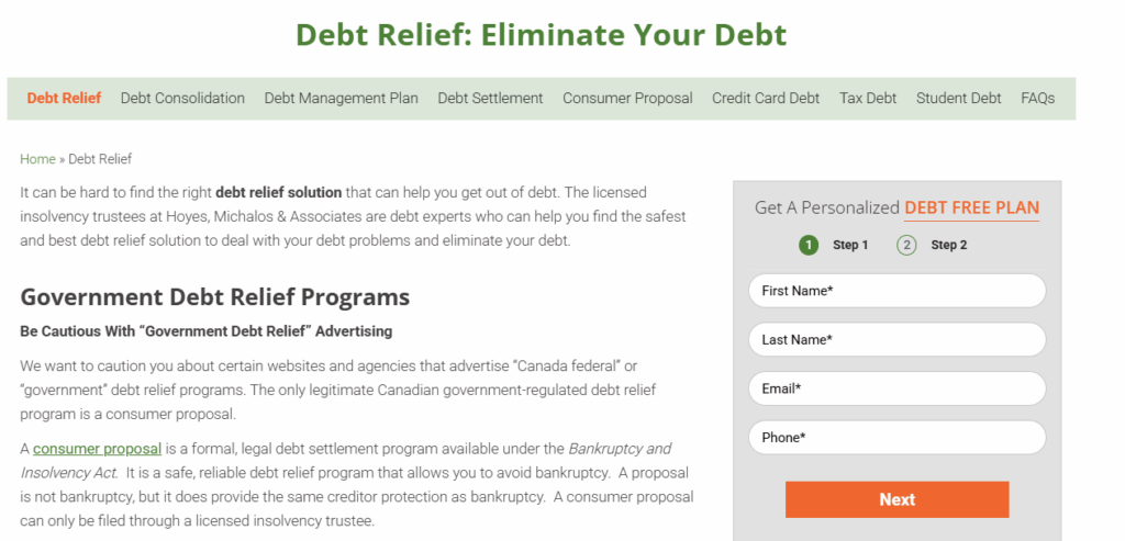 Debt Relief Canada