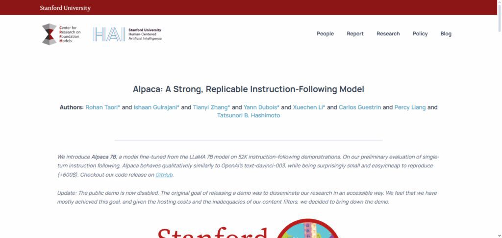 Alpaca‑7B (Stanford)