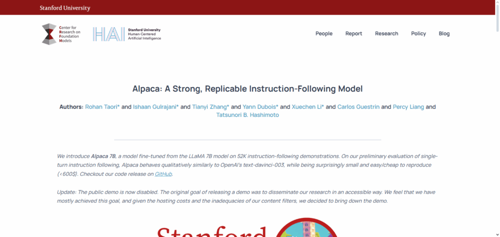 Alpaca‑7B (Stanford)