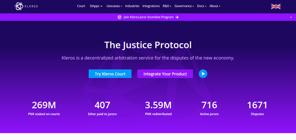 Kleros IP Dispute Resolution