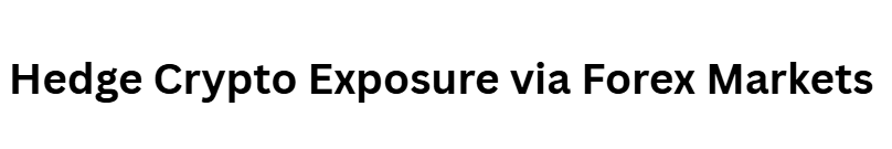 Hedge Crypto Exposure via Forex Markets  