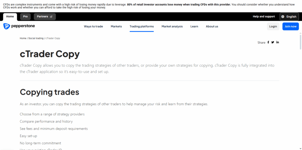 Pepperstone cTrader Copy