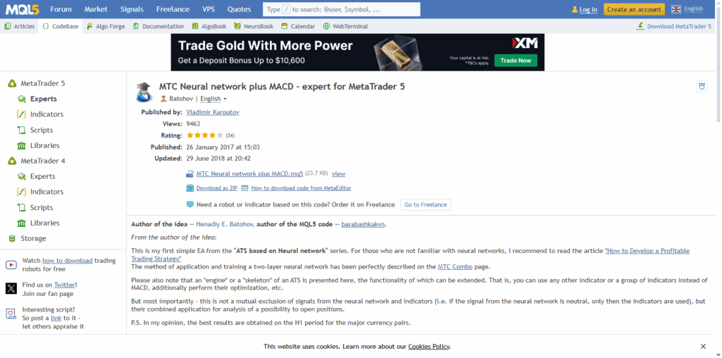 10 Best AI Indicators for MetaTrader (MT4/MT5) 4 Neural Network MACD