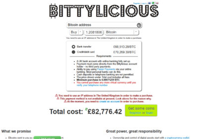 Bittylicious Exchange: Buy & Sell Crypto Instantly