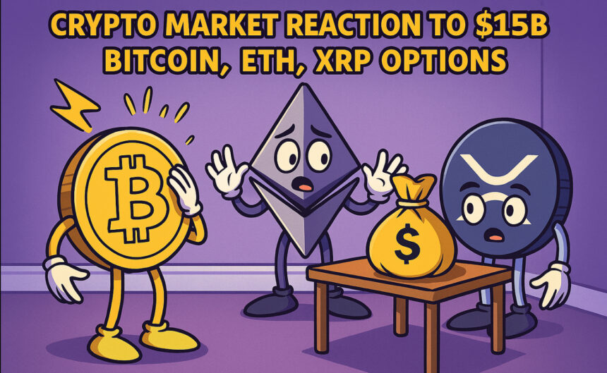 Crypto Market Reaction to $15B Bitcoin, ETH, XRP Options