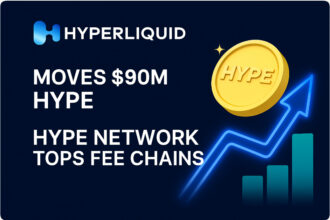 Hyperliquid Moves $90M HYPE, HYPE Network Tops Fee Chains