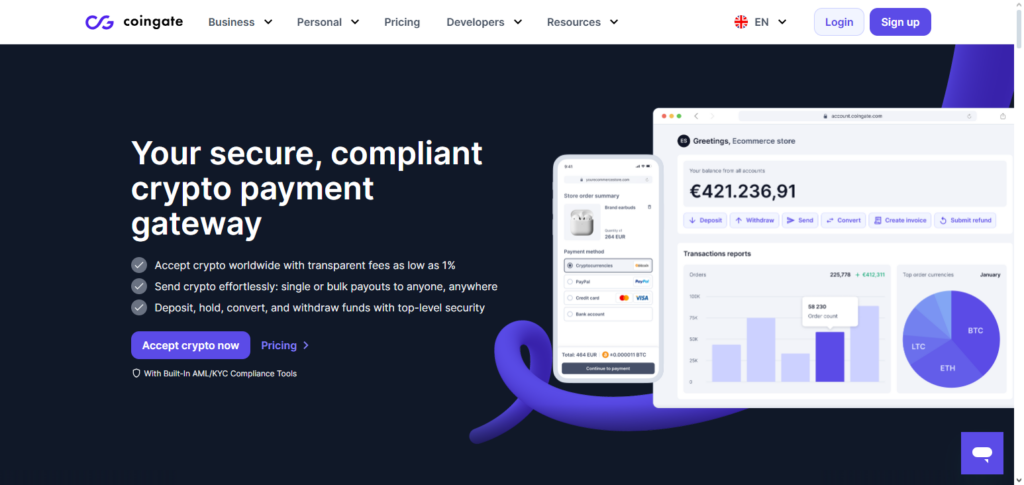 10 Best UNIPay Crypto Gateway Alternatives In 2026 2 CoinGate