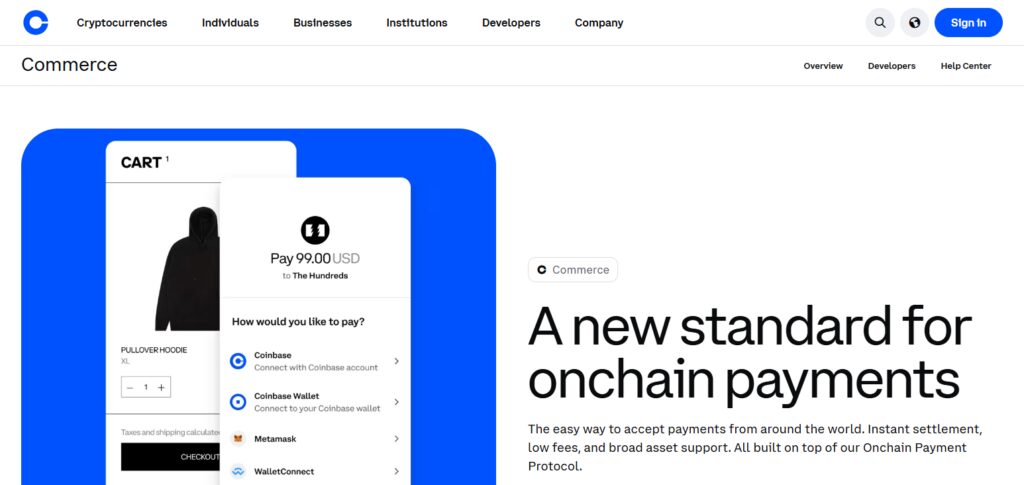 10 Best Stripe Crypto API Alternatives In 2026 2 Coinbase Commerce API