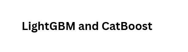 LightGBM and CatBoost