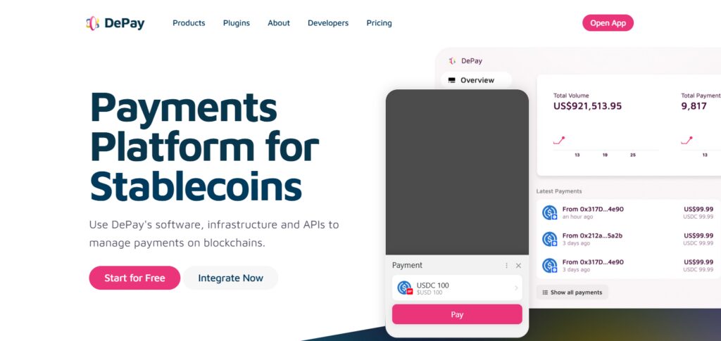 10 Best UniPay Web3 Checkout Alternatives 3 DePay