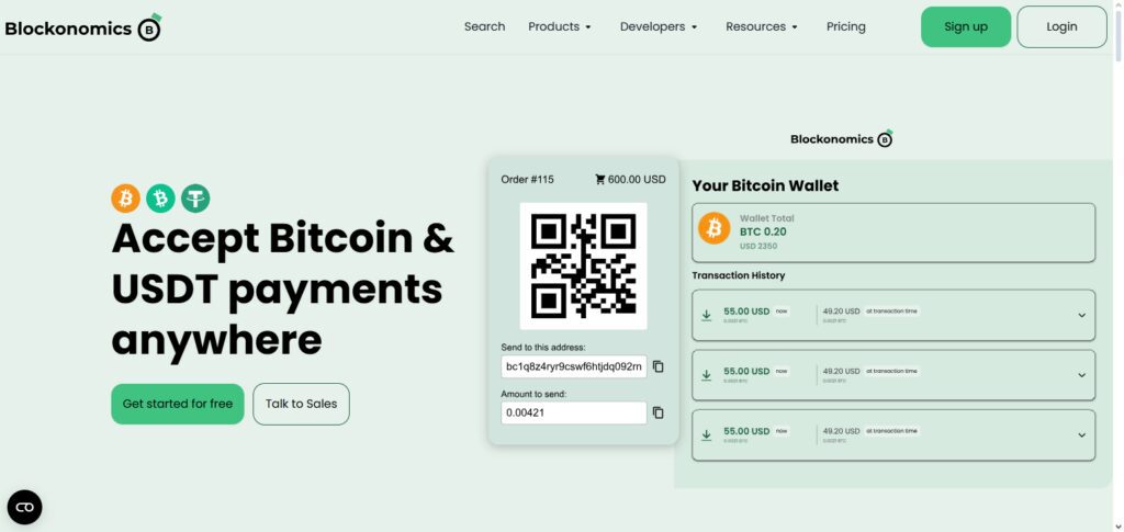 Blockonomics