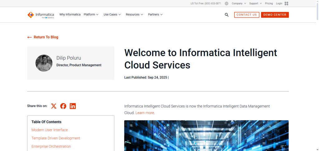 Informatica Intelligent Cloud Services