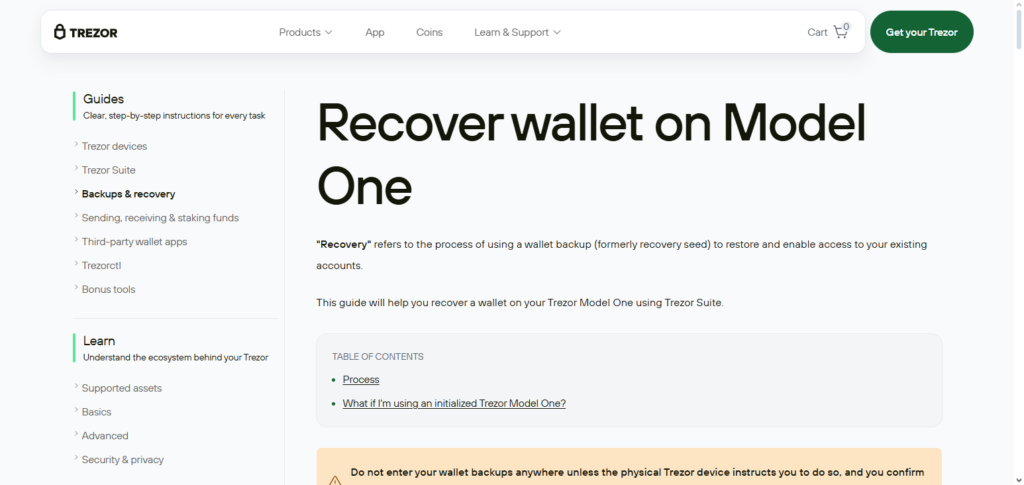 Trezor Suite + Recovery