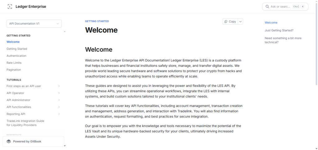 Ledger Enterprise API
