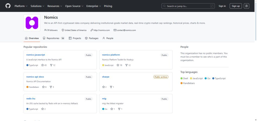 Nomics API